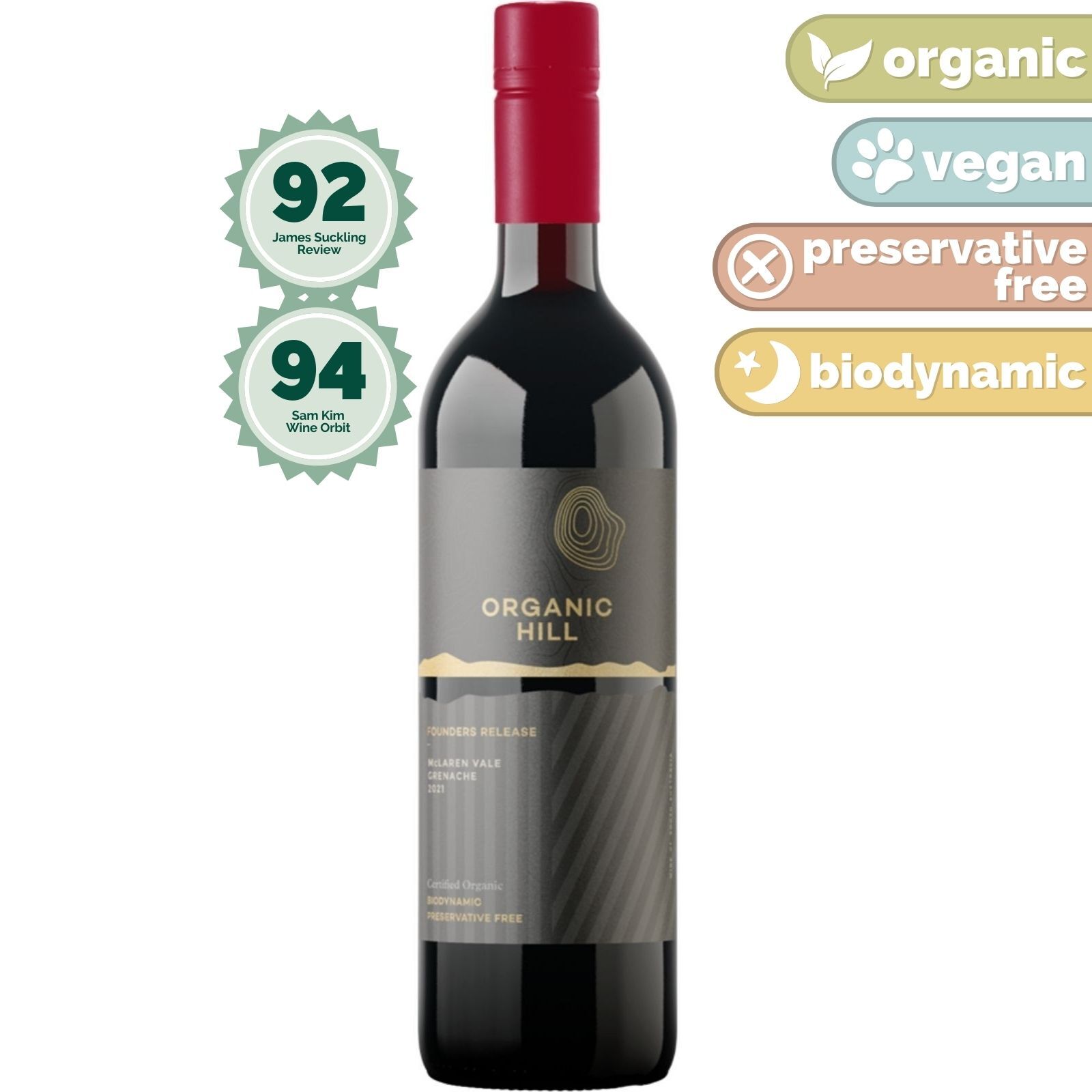 <b>Organic Hill Founders Preservative Free Grenache 2021</b>