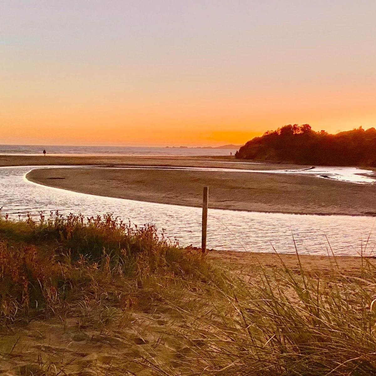 Sunset over beach