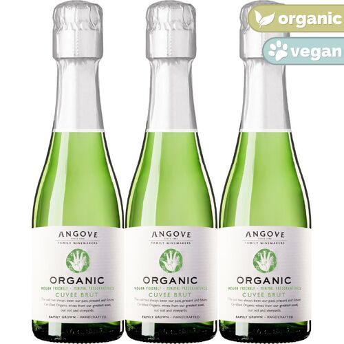 Angove Organic Cuvee Brut Piccolo 3 pack (3 x 200mL)