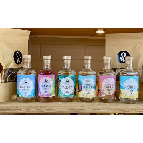 Organic Bay Gin 100ml Minis - All six flavours plus dried citrus